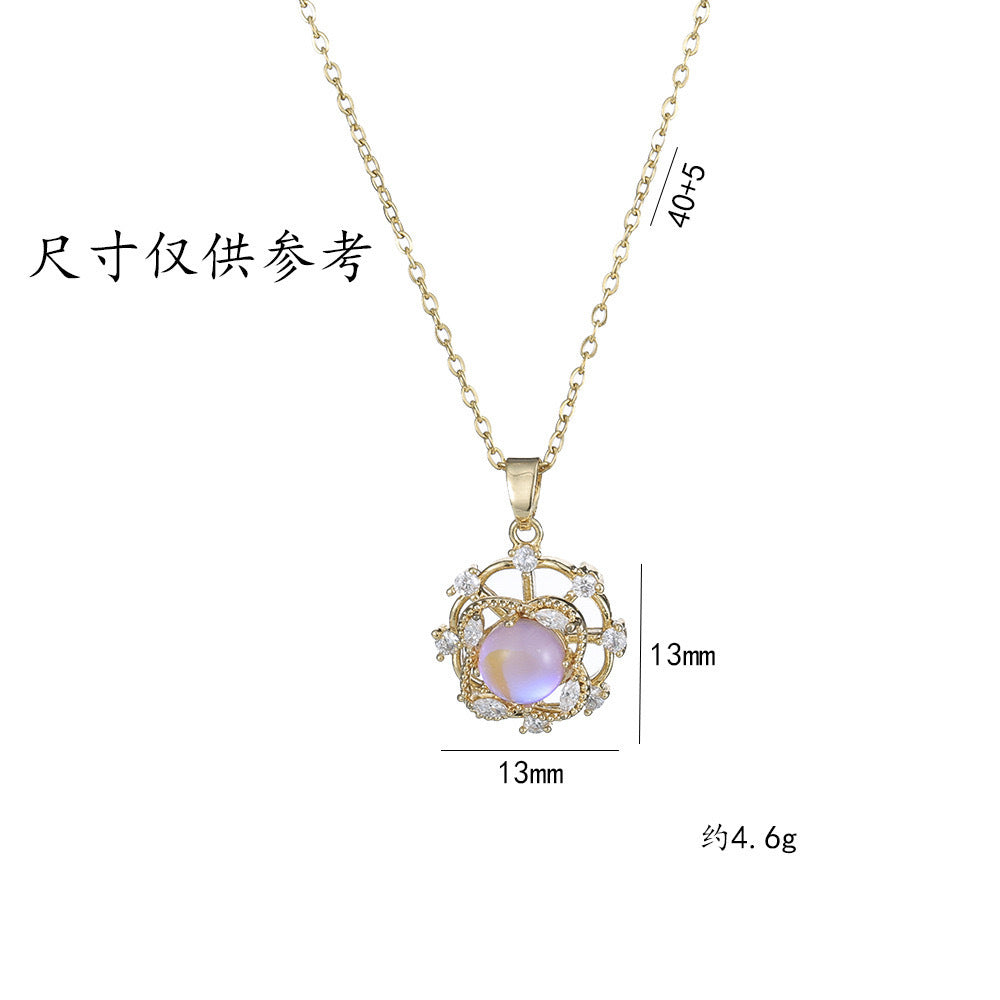 Rotating Sunflower Necklace