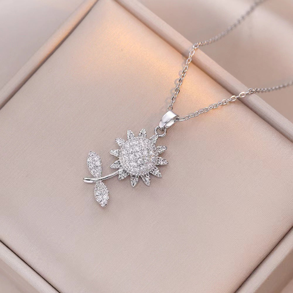 Rotating Sunflower Necklace